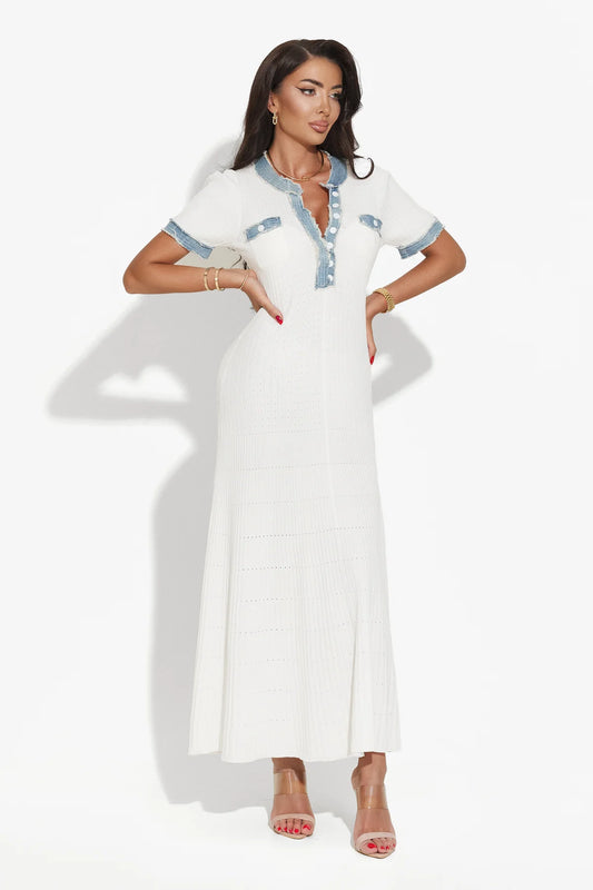 Luxwlool maxi dress - White